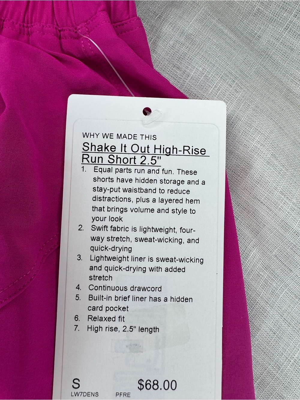 Lululemon Shake It Out High-Rise Run Shorts 2.5” Pink Flare NWT - Picture 11 of 16